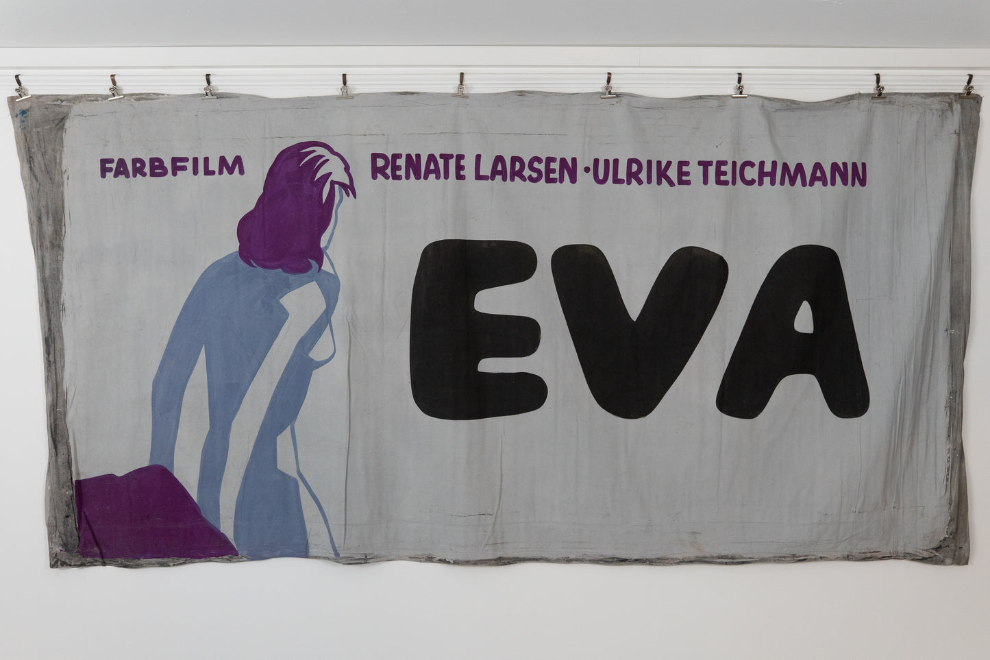 1960s German Hand Painted Cinema Banner - Eva