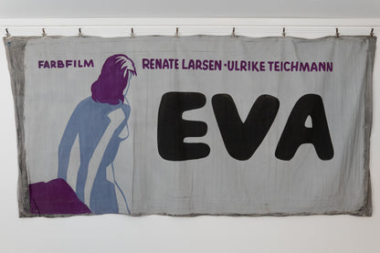 1960s German Hand Painted Cinema Banner - Eva