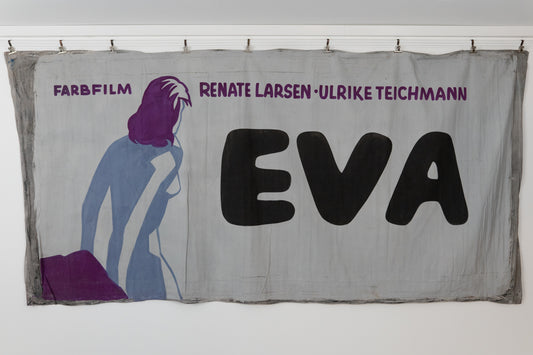 1960s German Hand Painted Cinema Banner - Eva