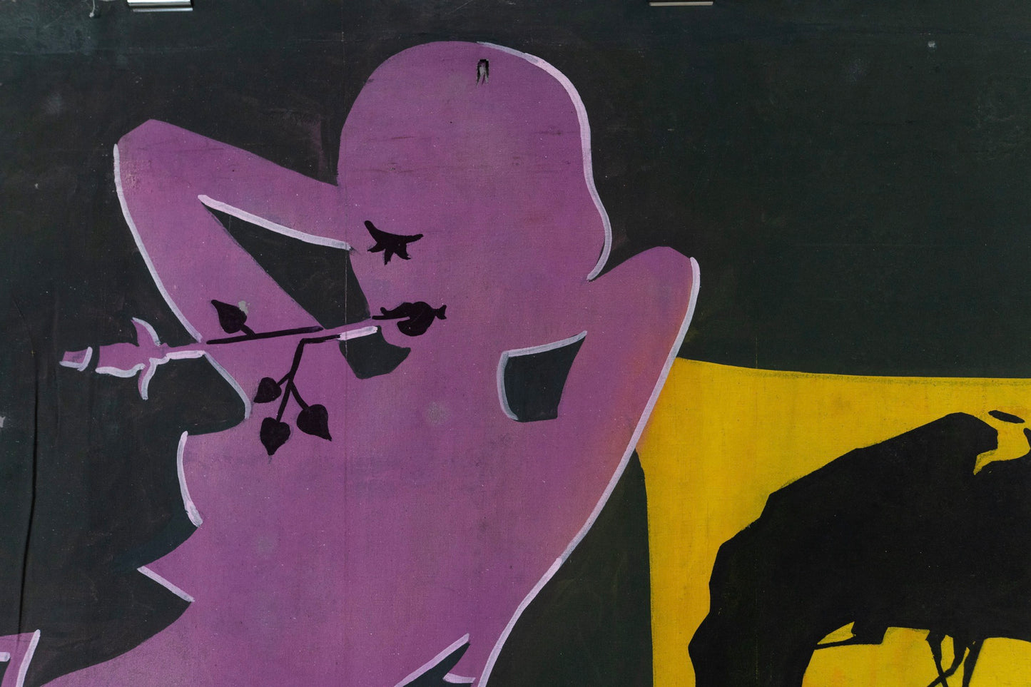 1960s German Hand Painted Cinema Banner - Die Swedische Jungfrau