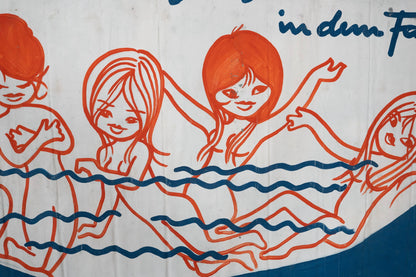 1960s German Hand Painted Cinema Banner - Die Liebesquelle