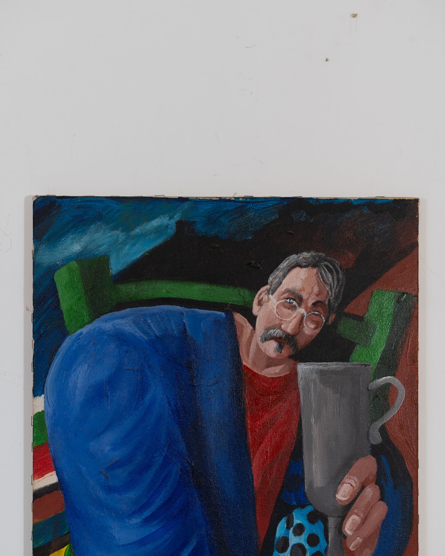 Self Portrait with Paint Brush - TOM MELVILLE Scottish | 1953 - 2025