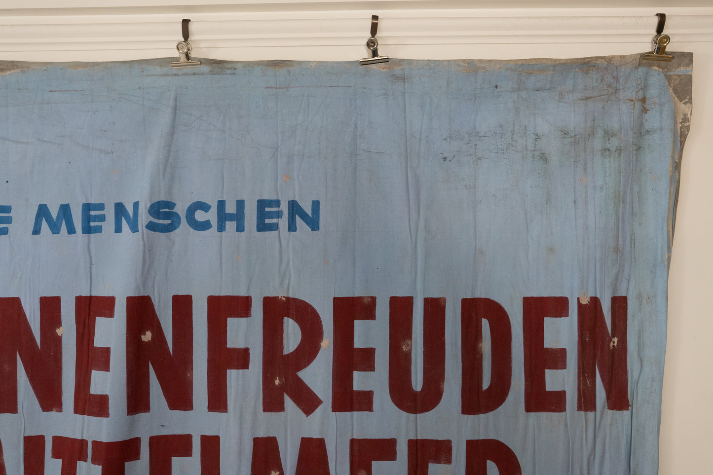 1960s German Hand Painted Cinema Banner - Sonnenfreuden am Mittelmeer