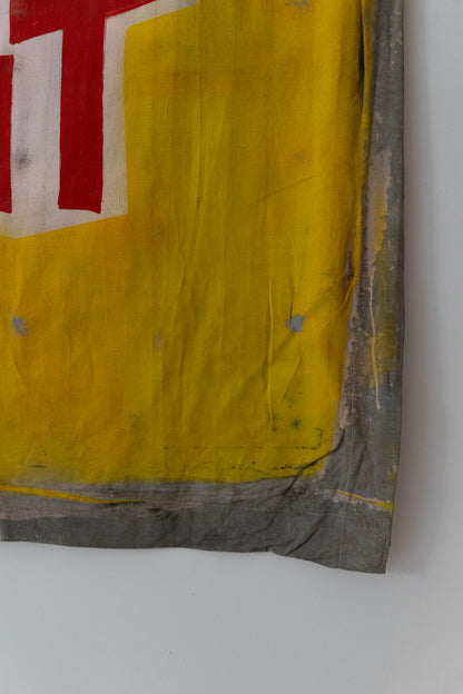 1960s German Hand Painted Cinema Banner - Und Samstags Nackt