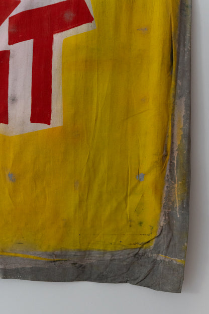 1960s German Hand Painted Cinema Banner - Und Samstags Nackt