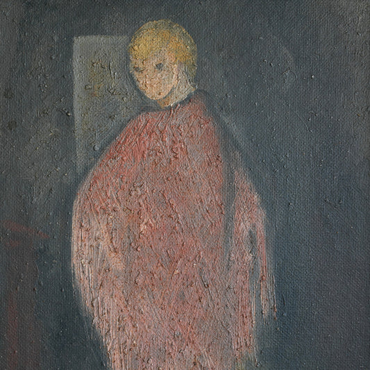 Ghostly Figure in Red (Indistinctly Signed), (c. Mid-20th Century)