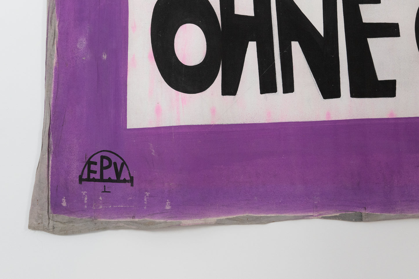 1960s German Hand Painted Cinema Banner - Hass Ohne Gnade