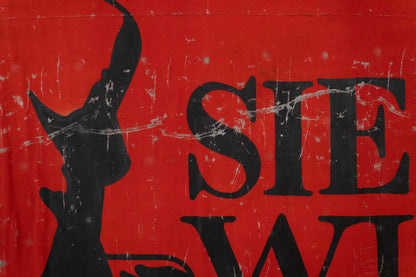 1960s German Hand Painted Cinema Banner - Sie Will’s Wissen. . .