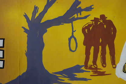 1960s German Hand Painted Cinema Banner - Keine Gnade für Tom Dooley