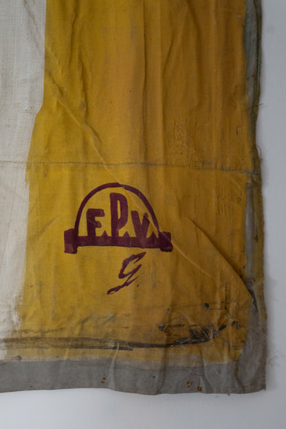 1960s German Hand Painted Cinema Banner - Keine Gnade für Tom Dooley