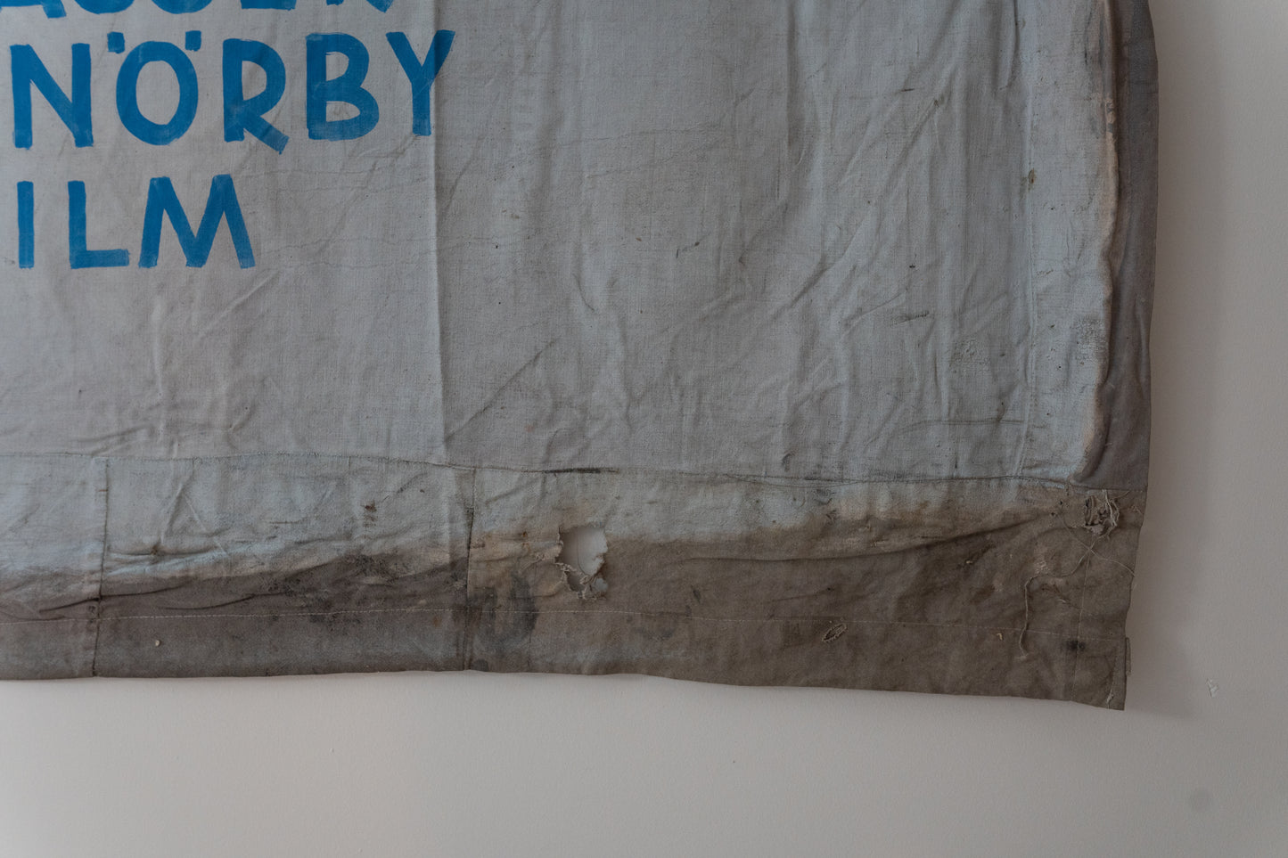 1960s German Hand Painted Cinema Banner - Das Tosende Himmelbett