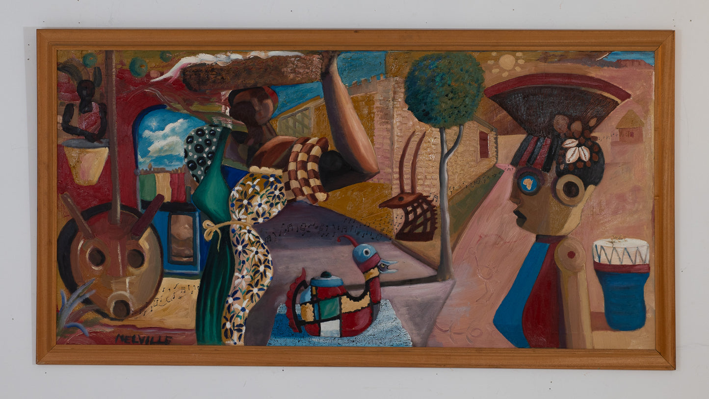 African Streetlife - TOM MELVILLE Scottish | 1953 - 2025