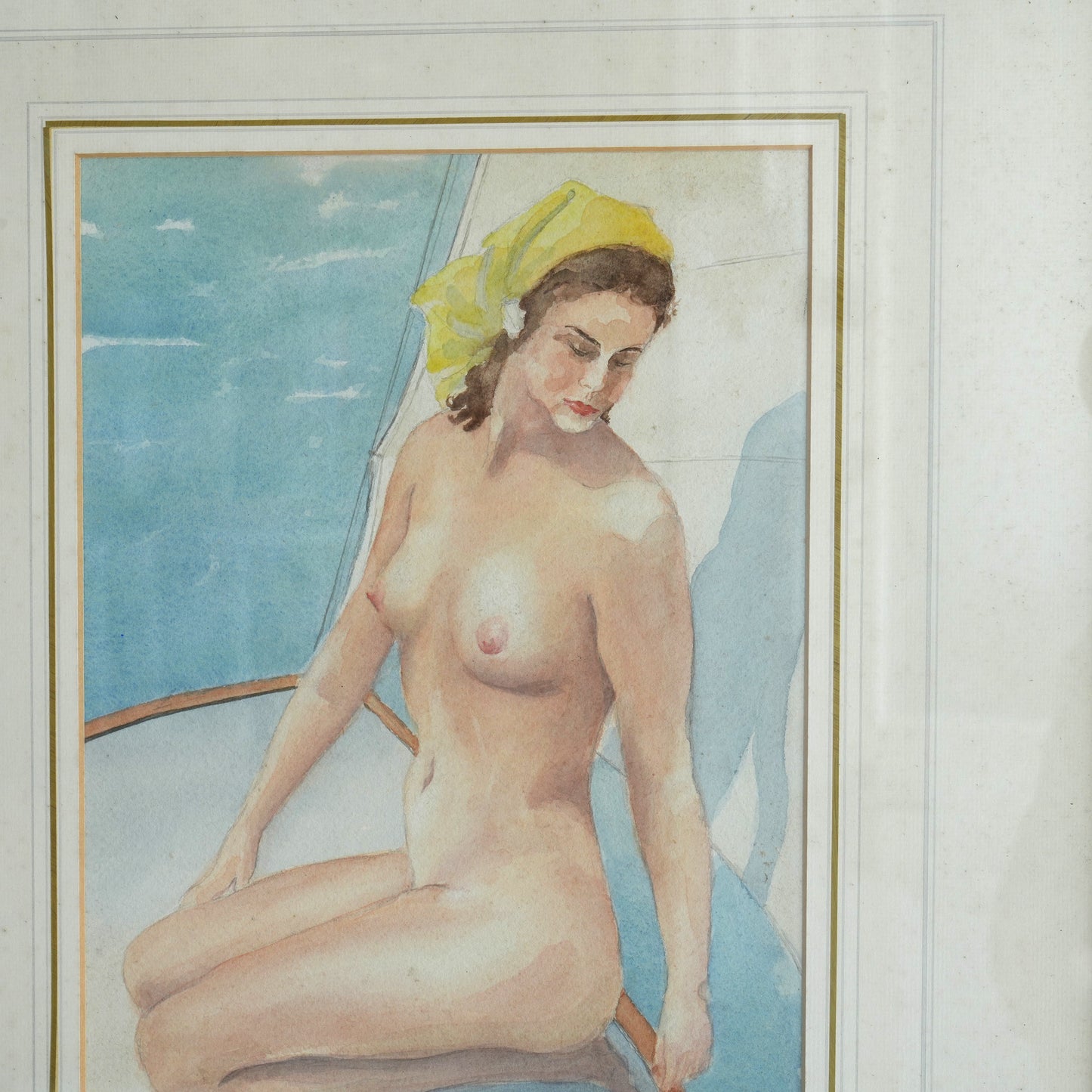 Yellow Scarf / English School, Unknown Artist, (c. 1950s)