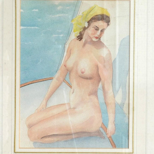 Yellow Scarf / English School, Unknown Artist, (c. 1950s)