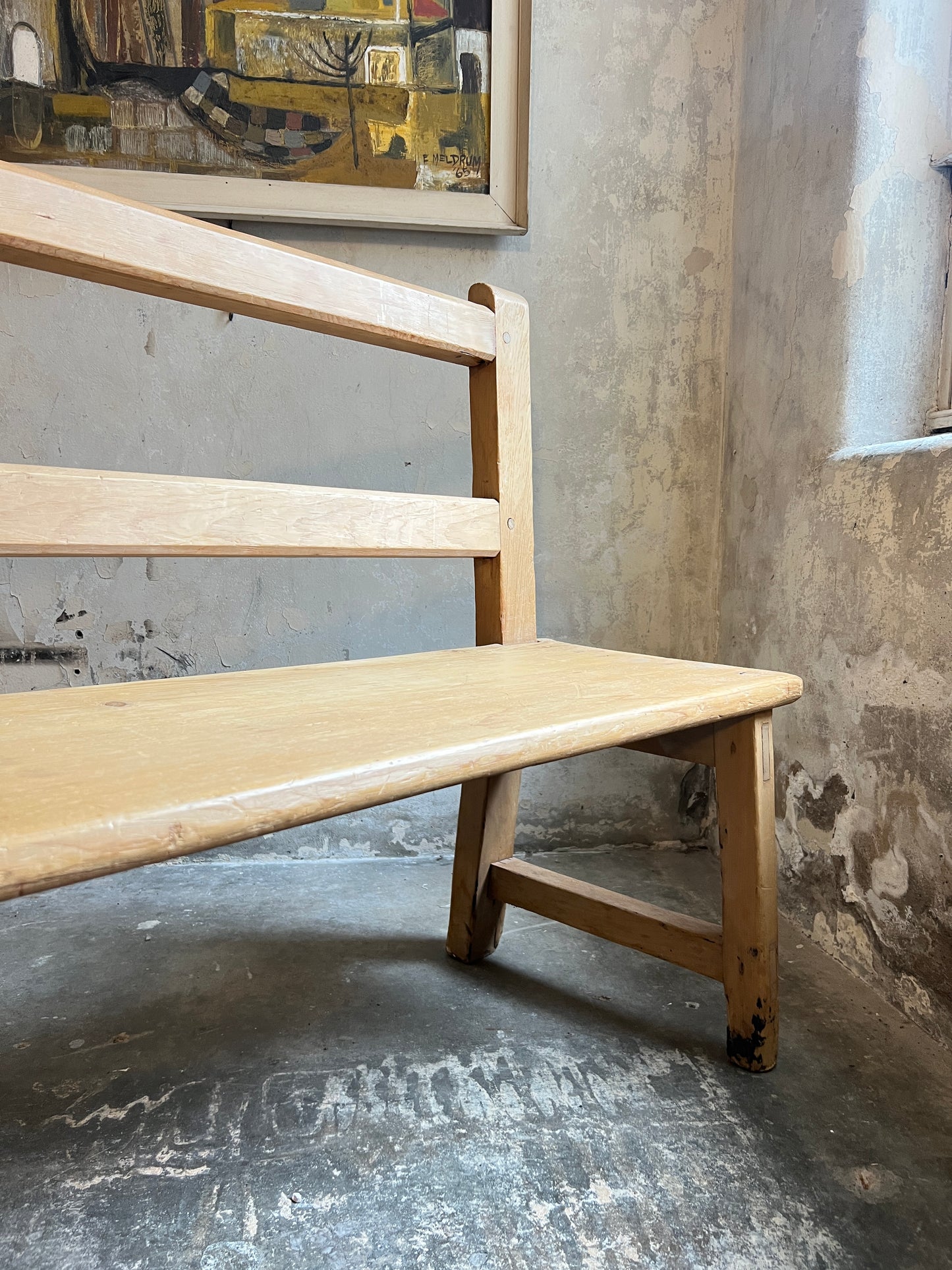 Late 19thC Pine Bench
