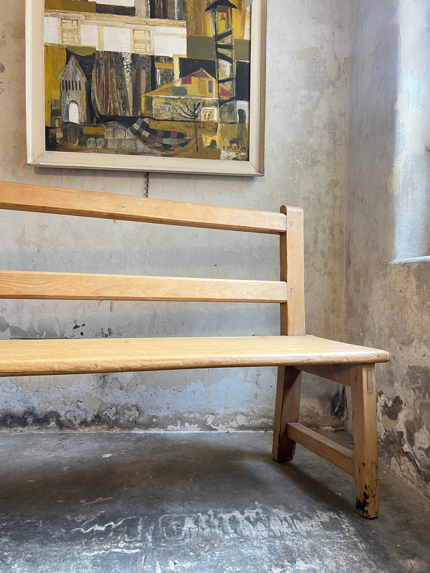 Late 19thC Pine Bench
