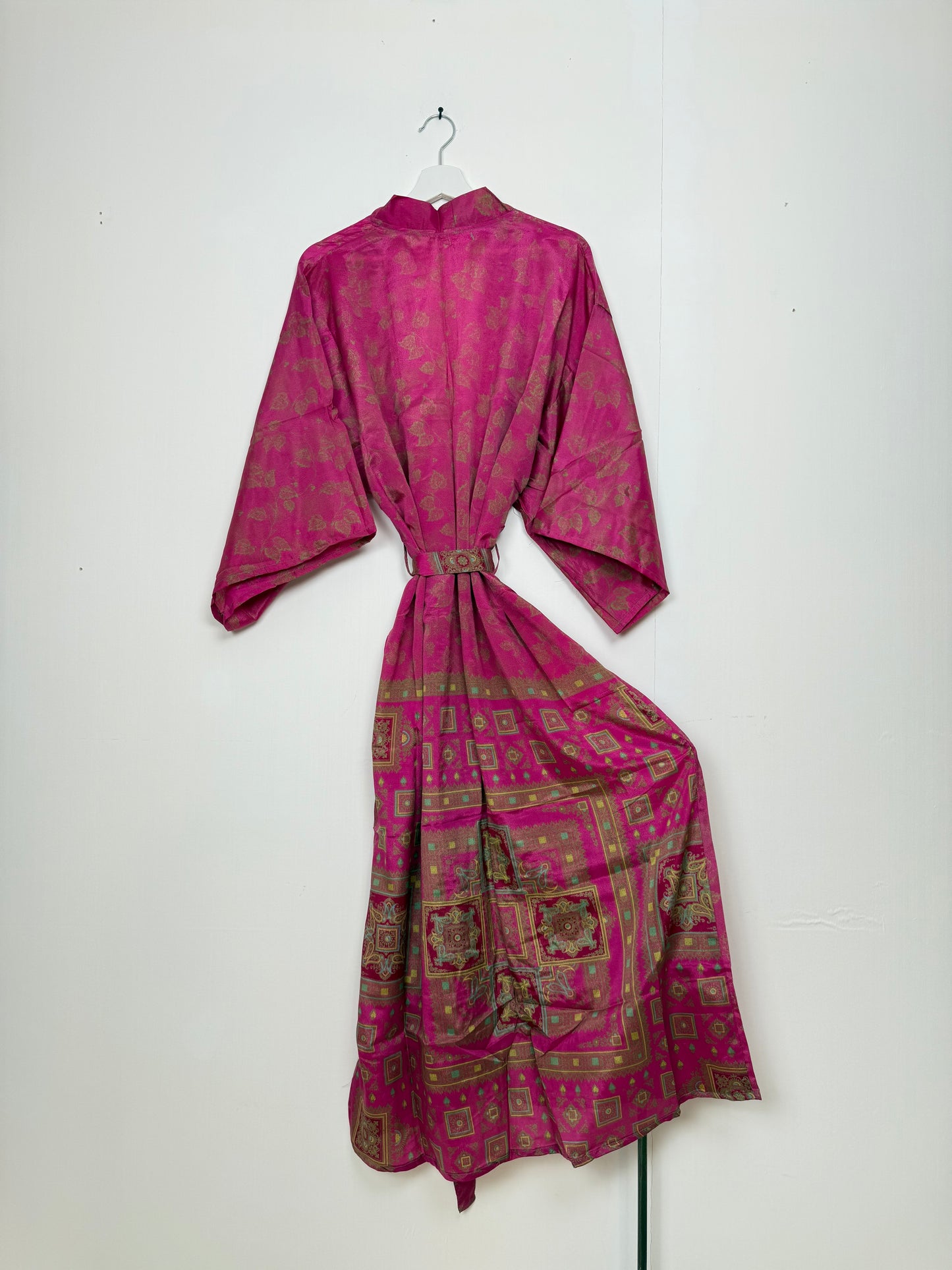 Vintage Saree Silk Kimono / Duster - Long