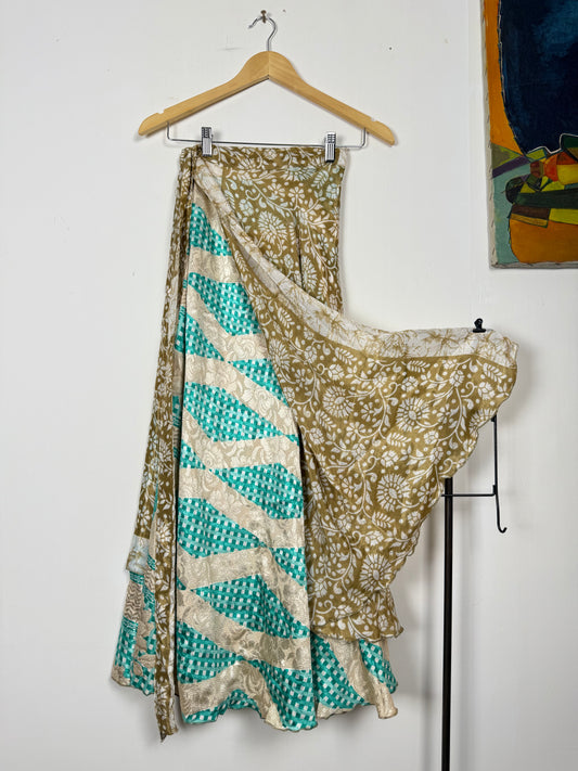 Vintage Saree Silk Wrap Skirt