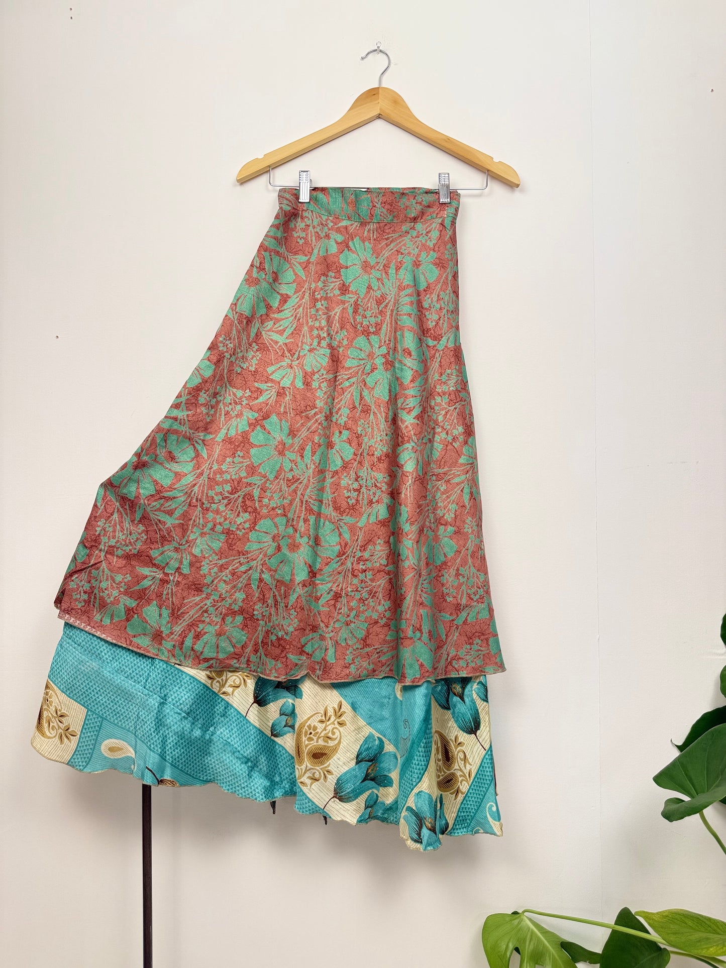 Vintage Saree Silk Wrap Skirt