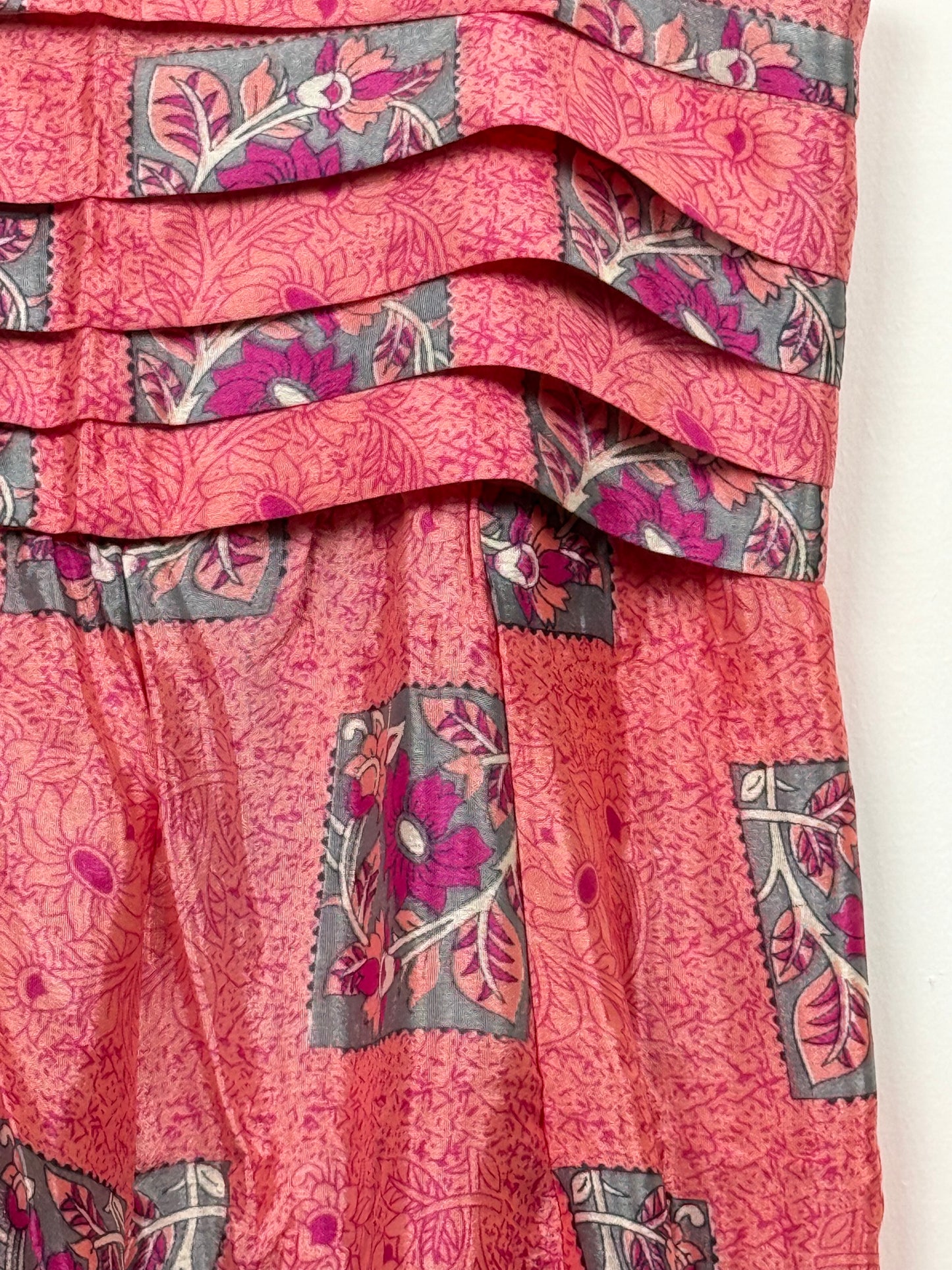 Vintage Saree Silk Pleated Skirt