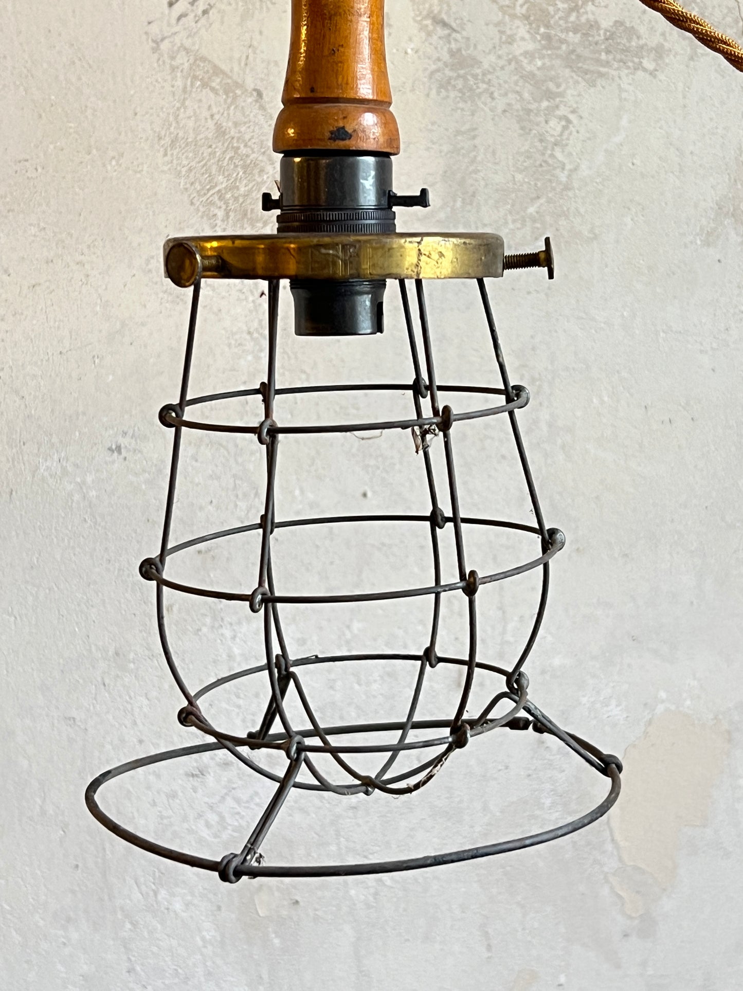Boxwood & Brass Inspection Lamp c1920