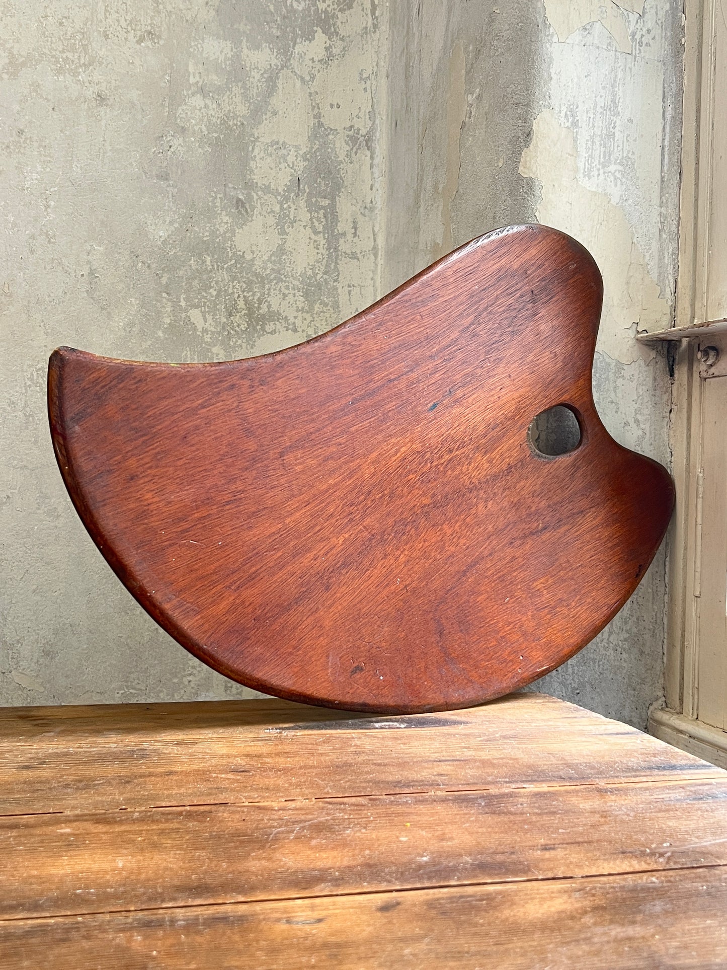 Early 20thC Mahogany Artists Palette
