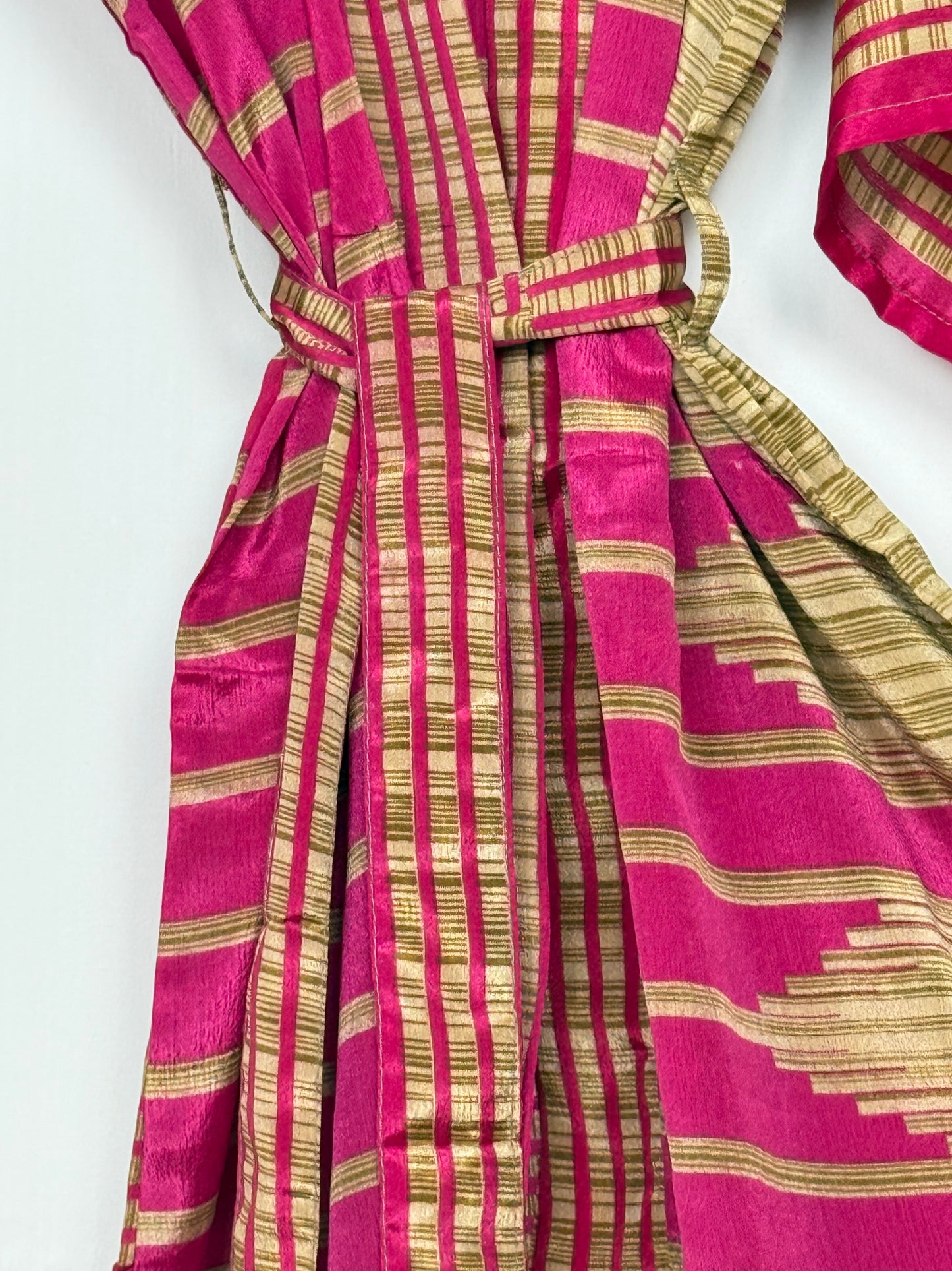 Vintage Saree Silk Kimono / Duster - Long