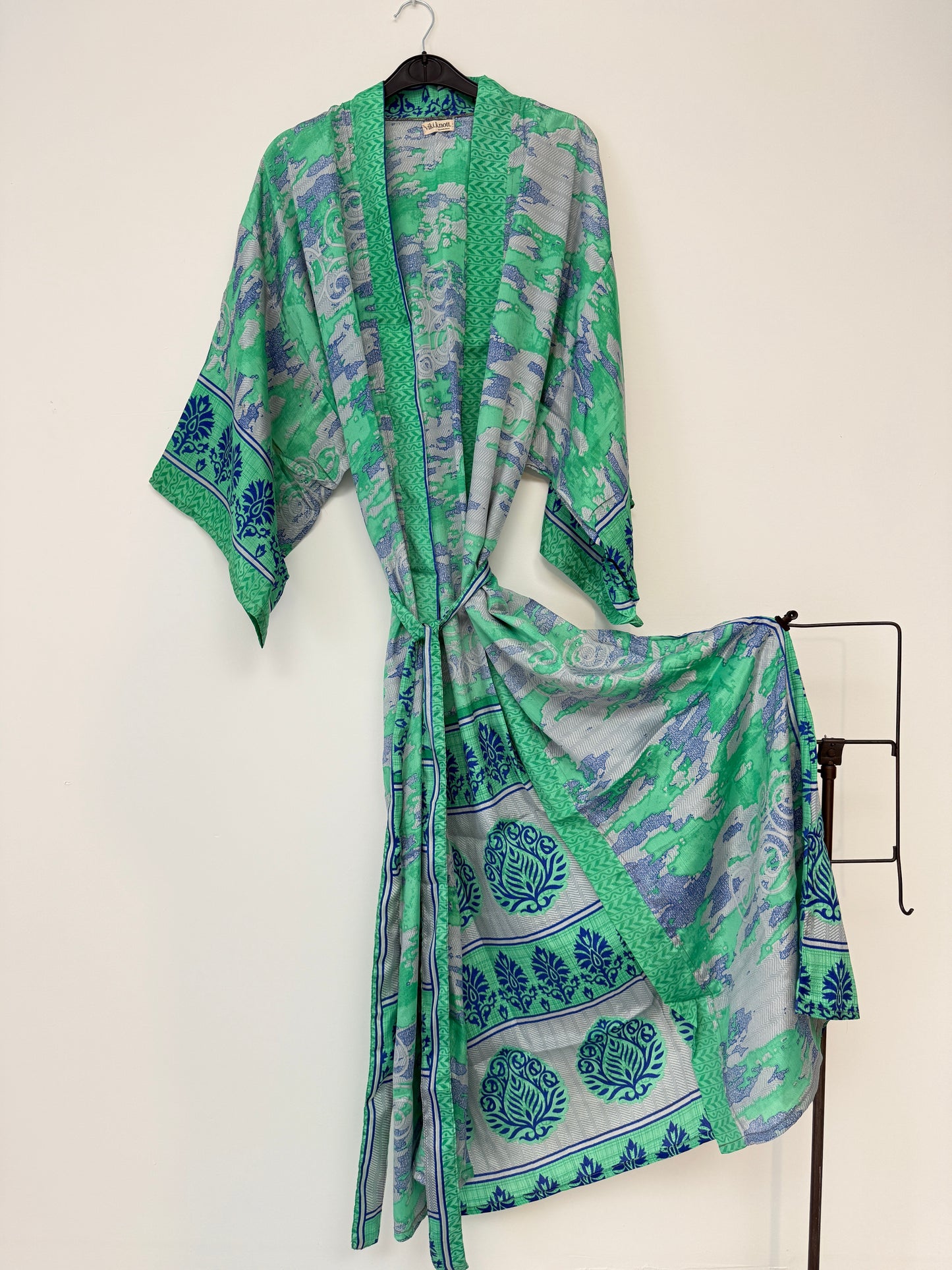 Vintage Saree Silk Kimono / Duster - Long