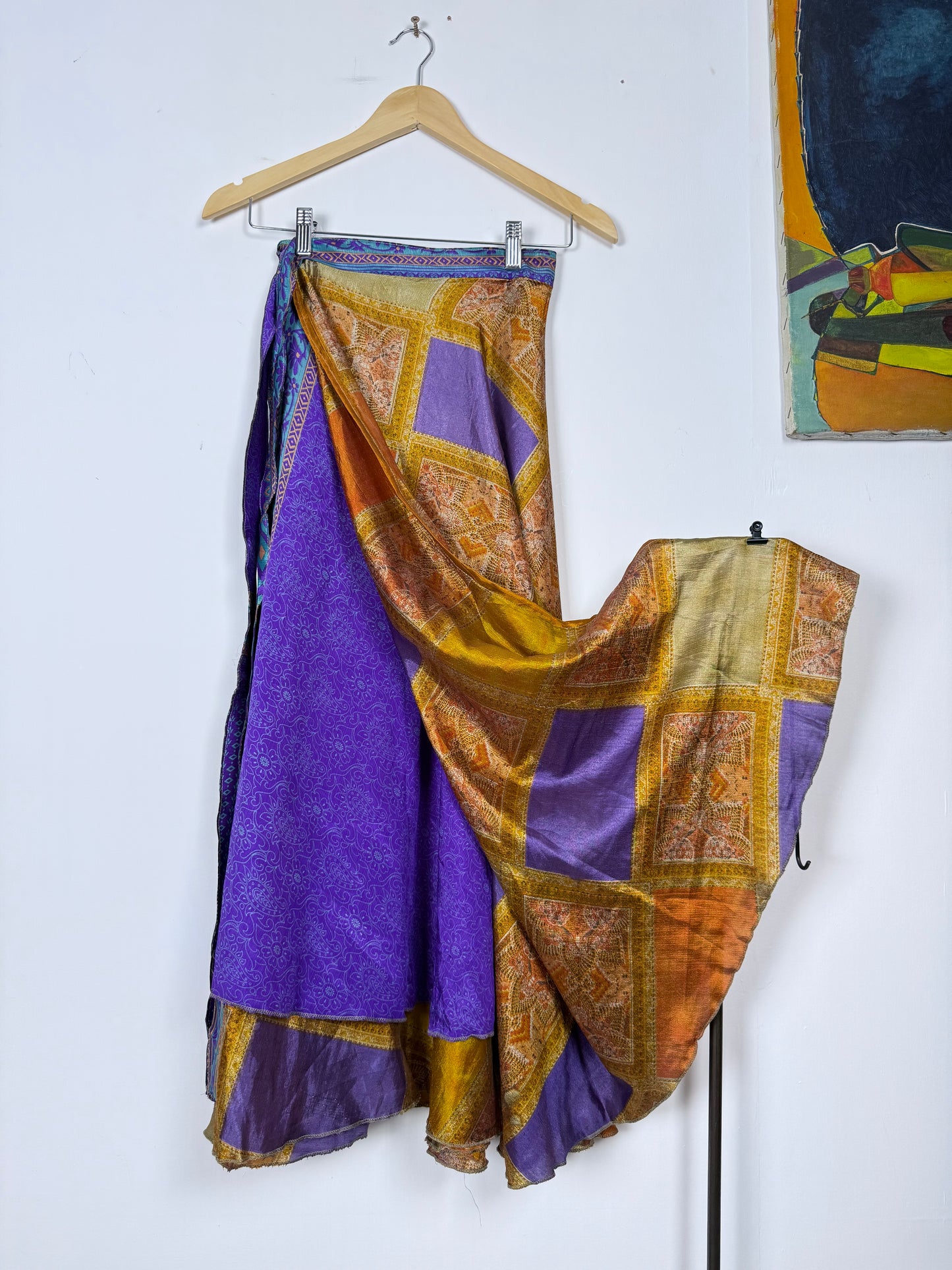 Vintage Saree Silk Wrap Skirt