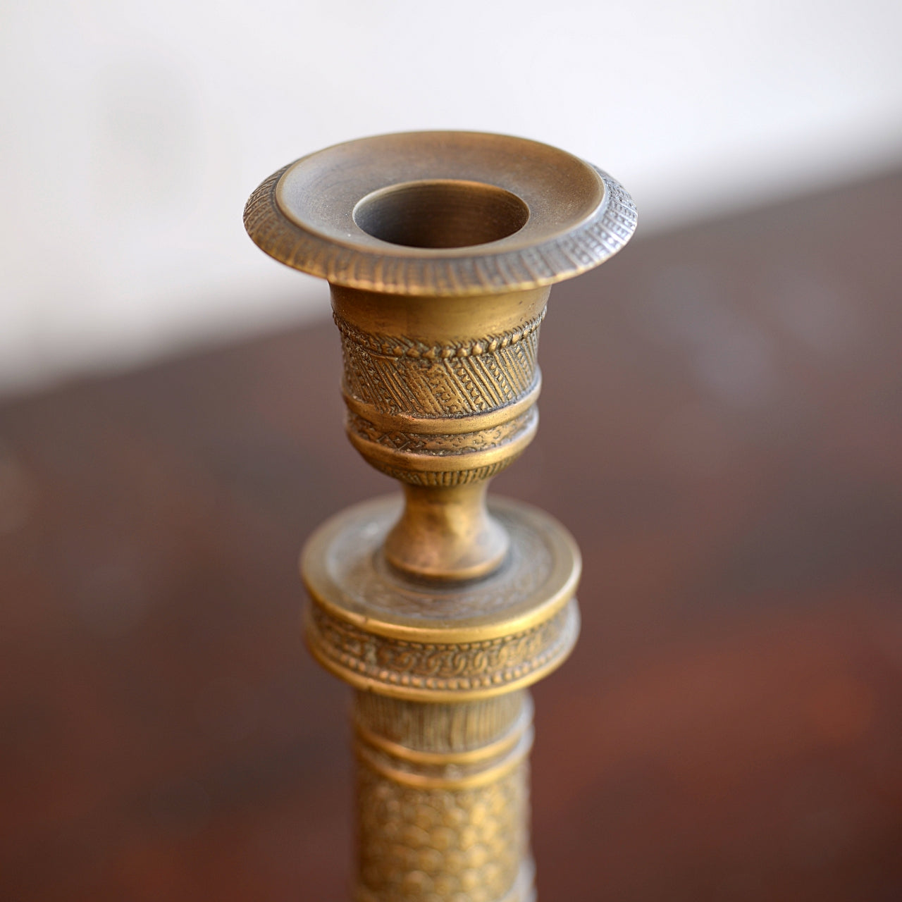 Pair French 19thC Bronze Candlesticks