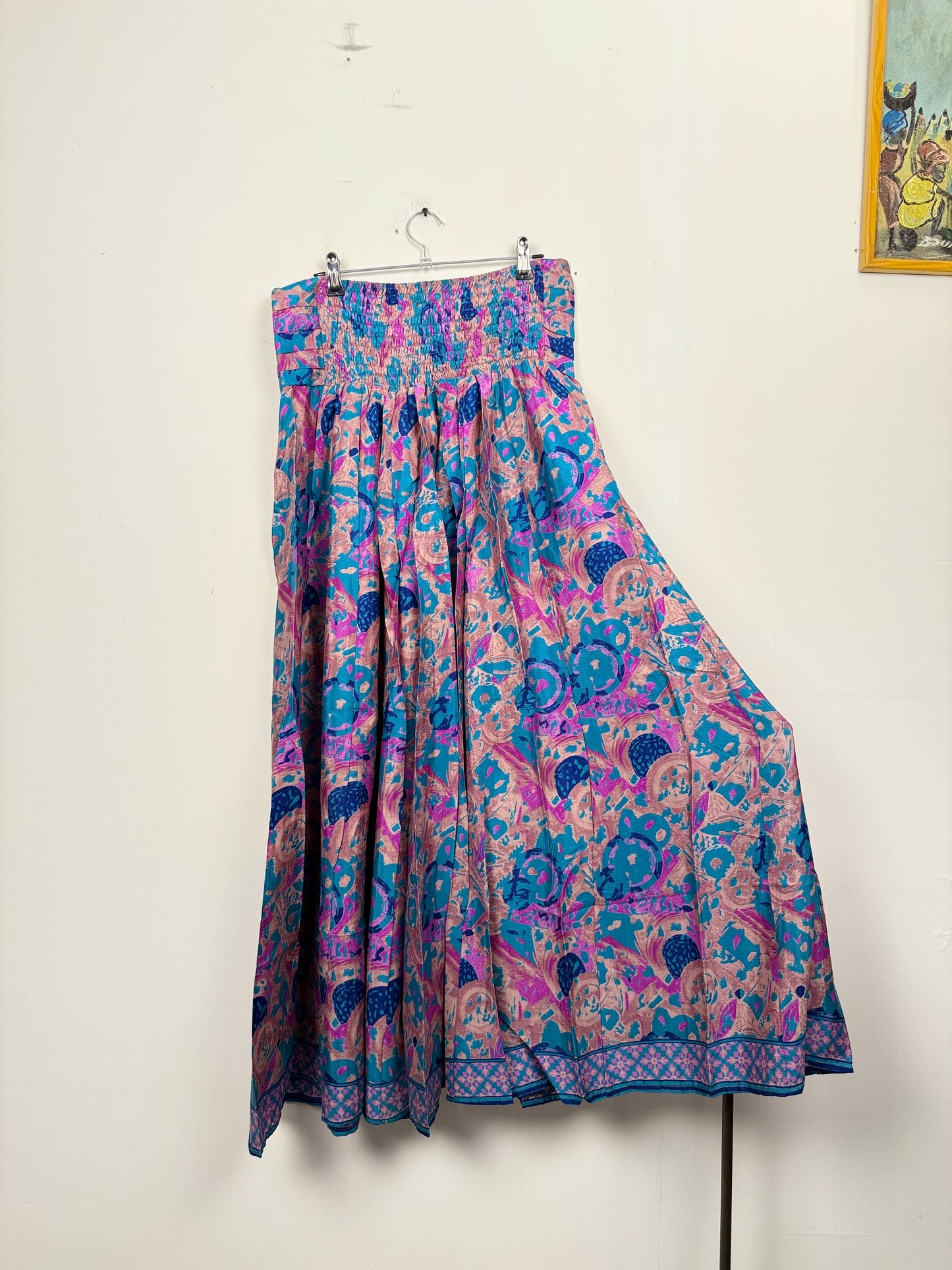 Vintage Saree Silk Pleated Skirt