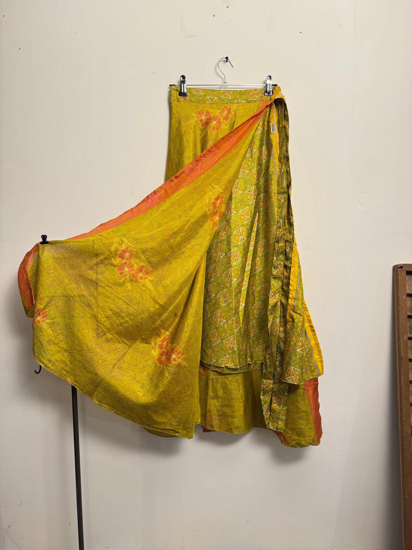 Vintage Saree Silk Wrap Skirt
