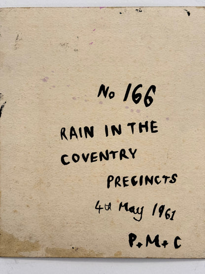 No. 166 Rain in the Coventry Precincts - PETER CROTTY, British | 1943-present