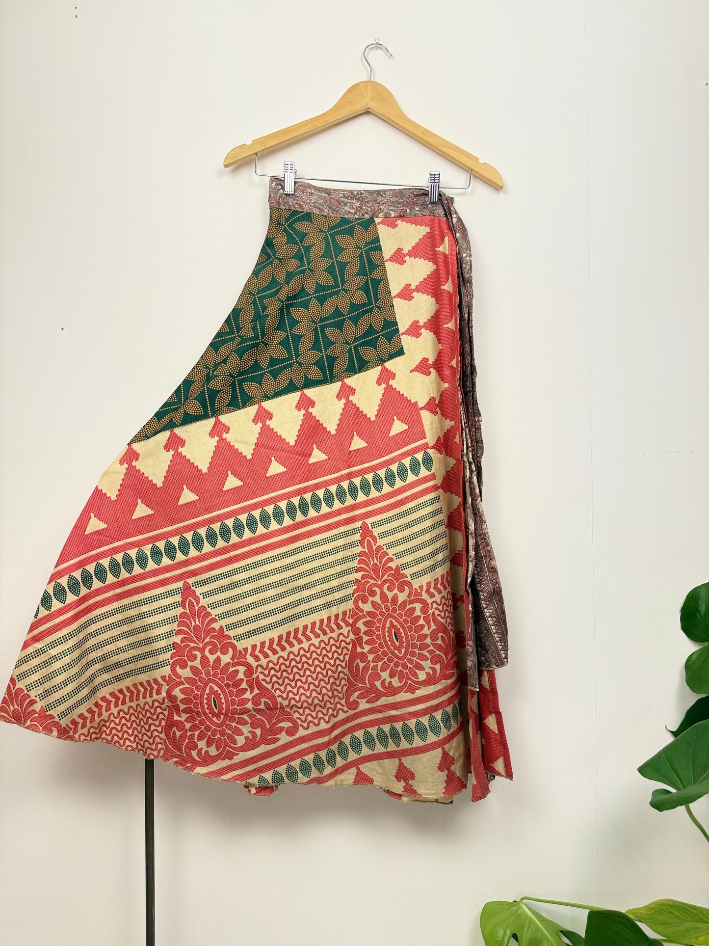 Vintage Saree Silk Wrap Skirt