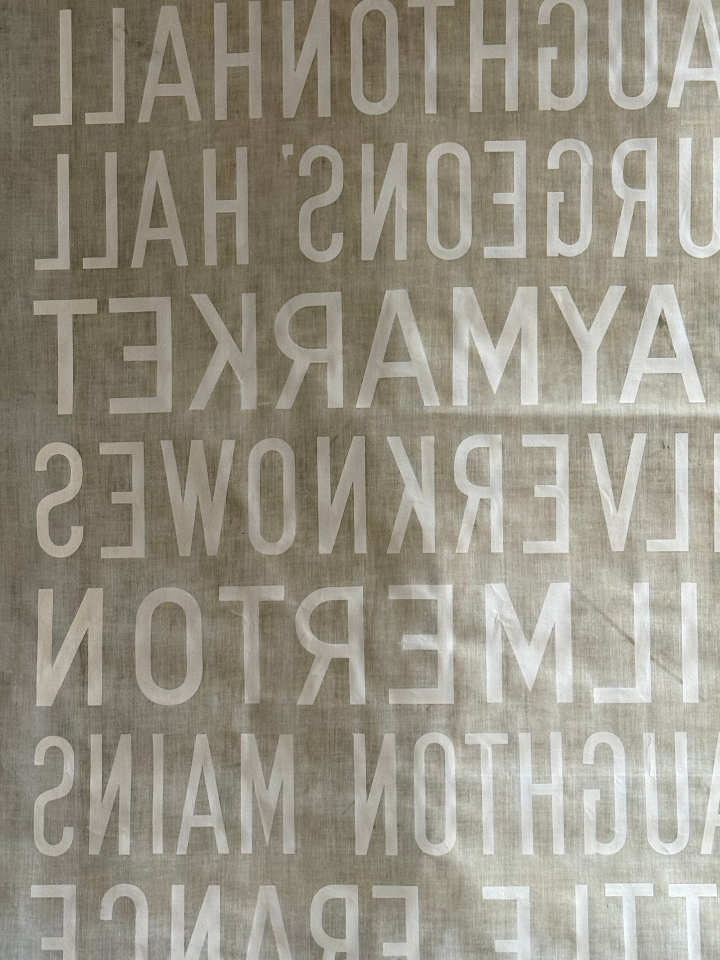 1950’s Linen Destination Bus Blind - Edinburgh - Muirhouse to Western Hailes