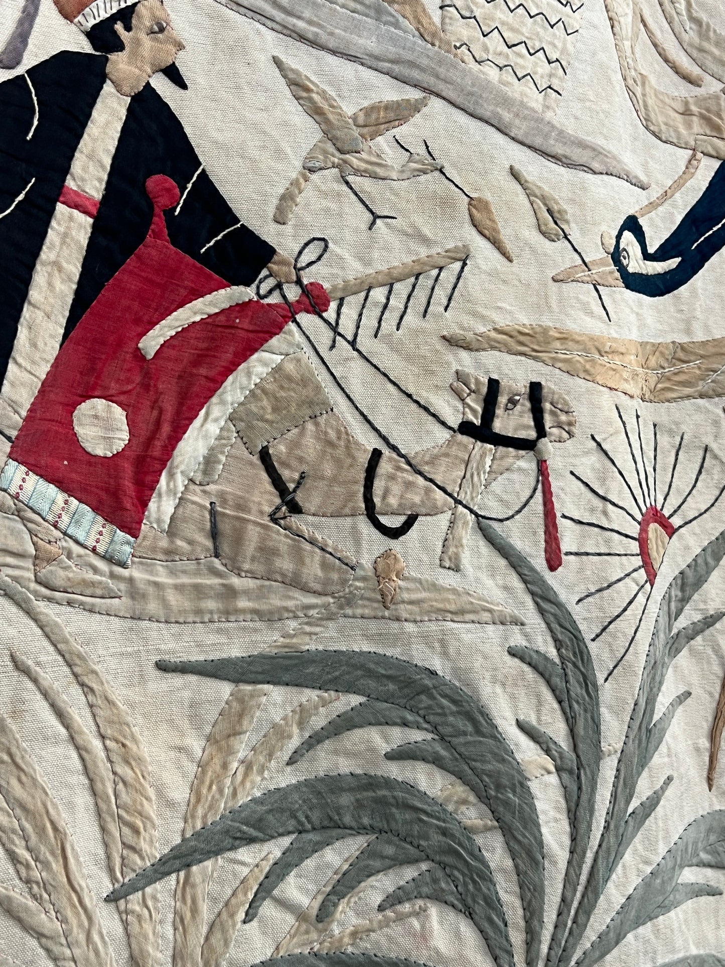 A 1920s Touristic Khayamiya Egyptian Appliqué Wall Hanging
