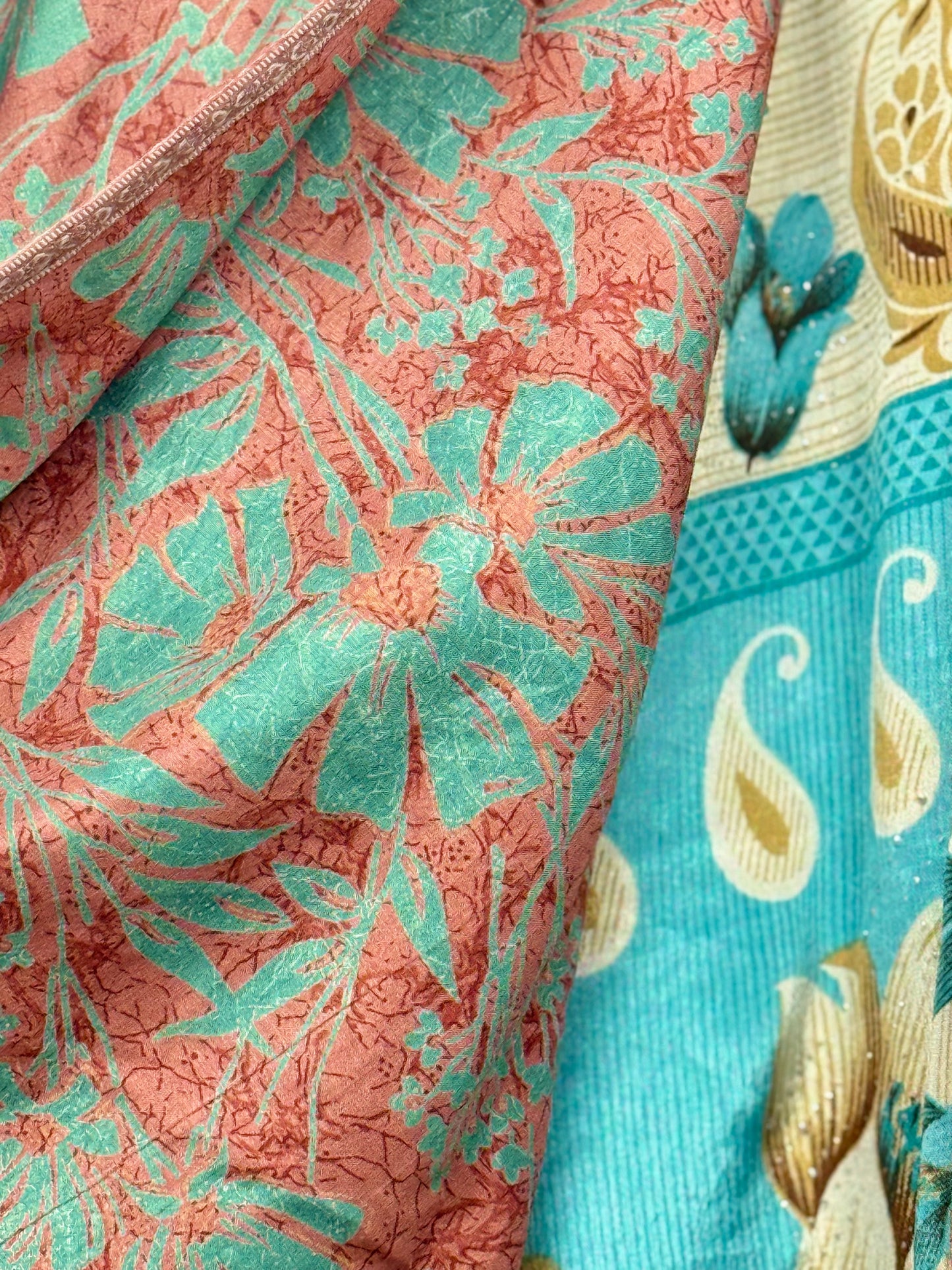 Vintage Saree Silk Wrap Skirt