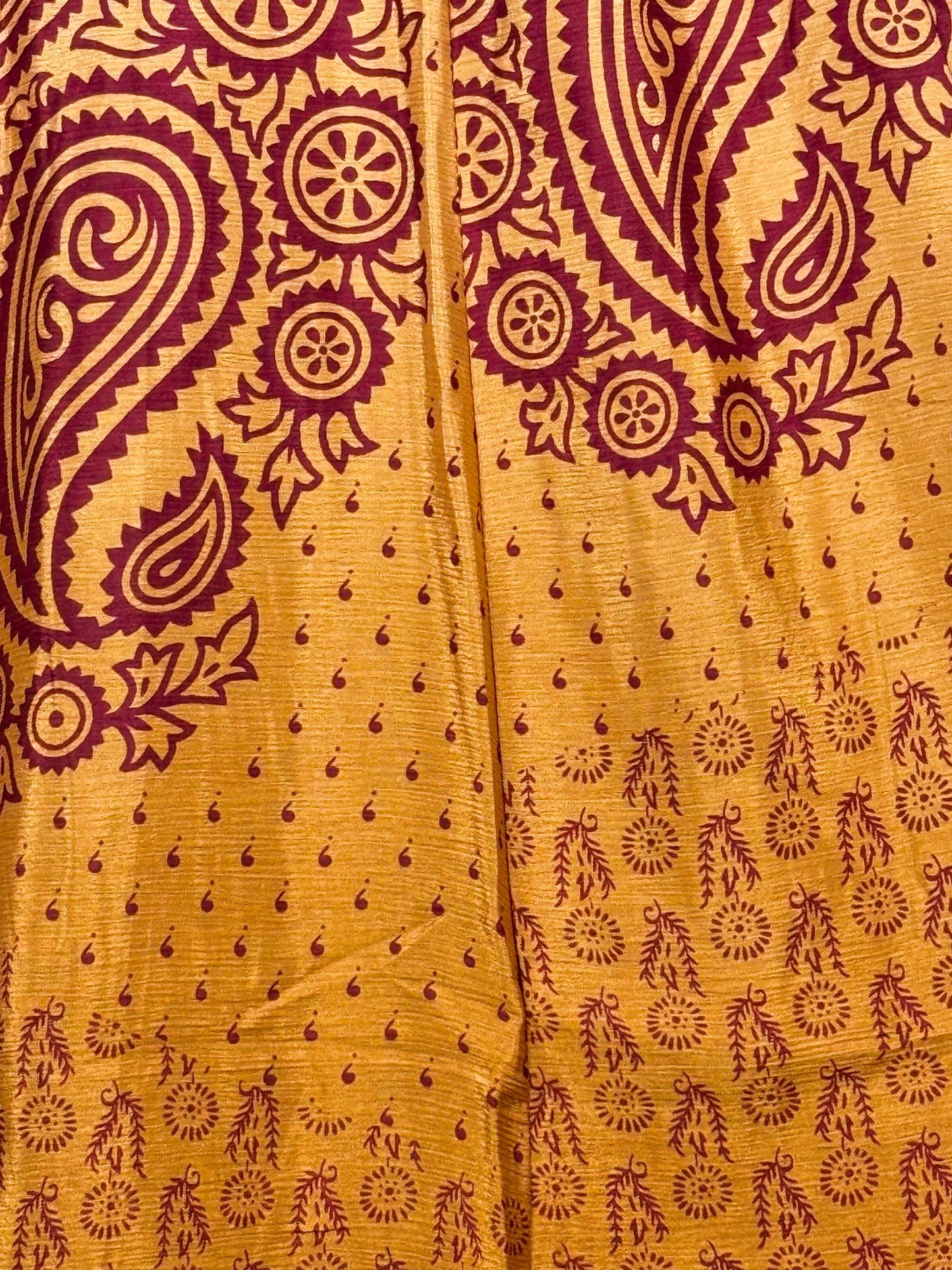 Vintage Saree Silk Pleated Skirt