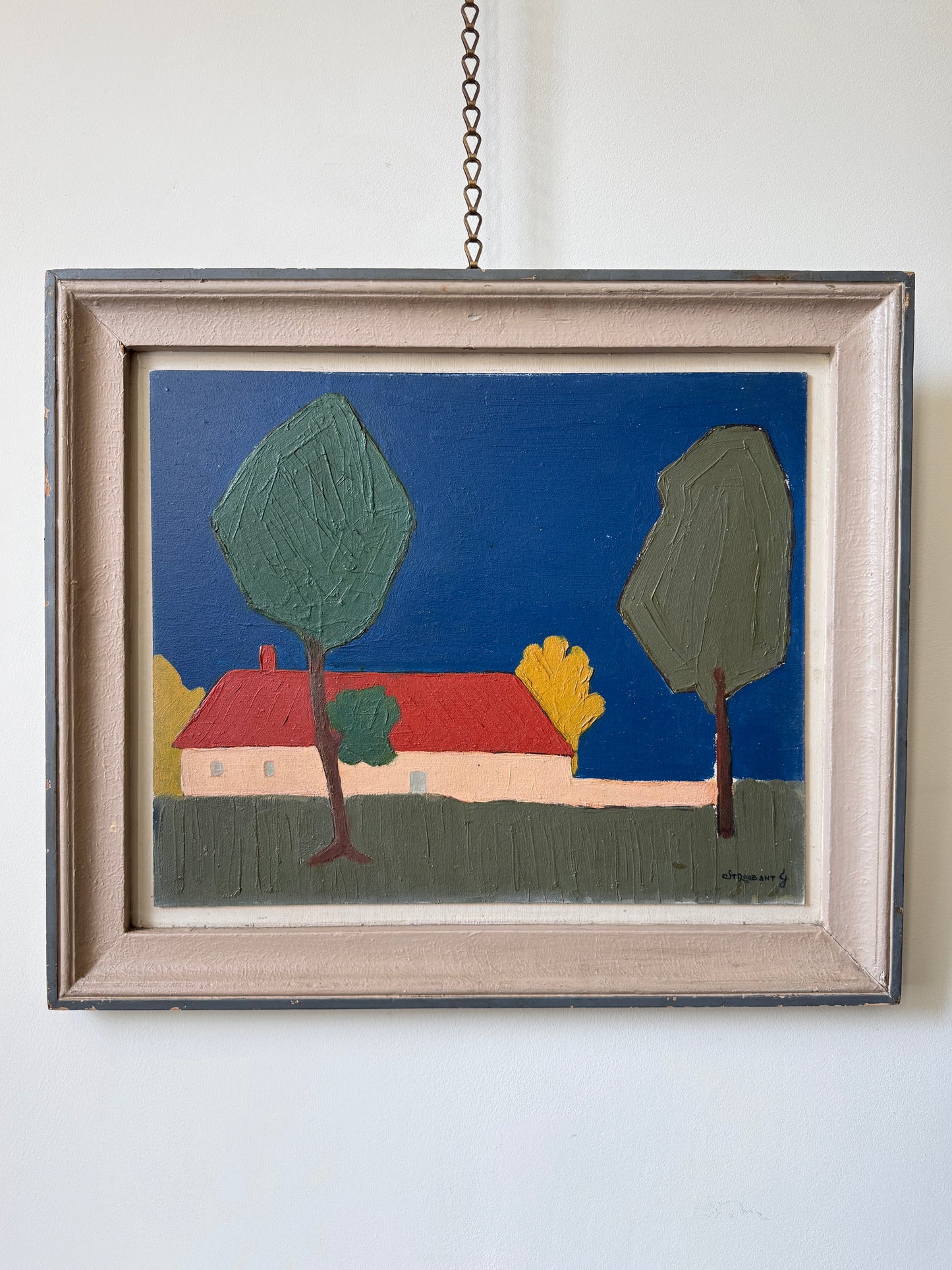G. Stroobant, Belgian Modernist Landscape, c.1960