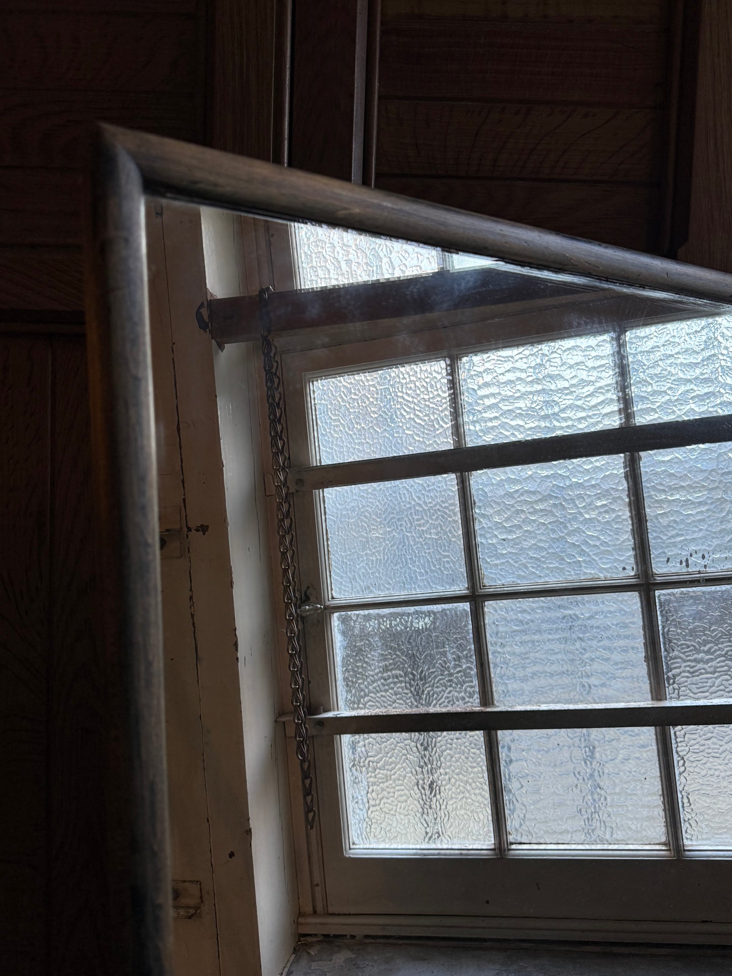 An early 20thC Gents Outfitters or Tailors Mirror