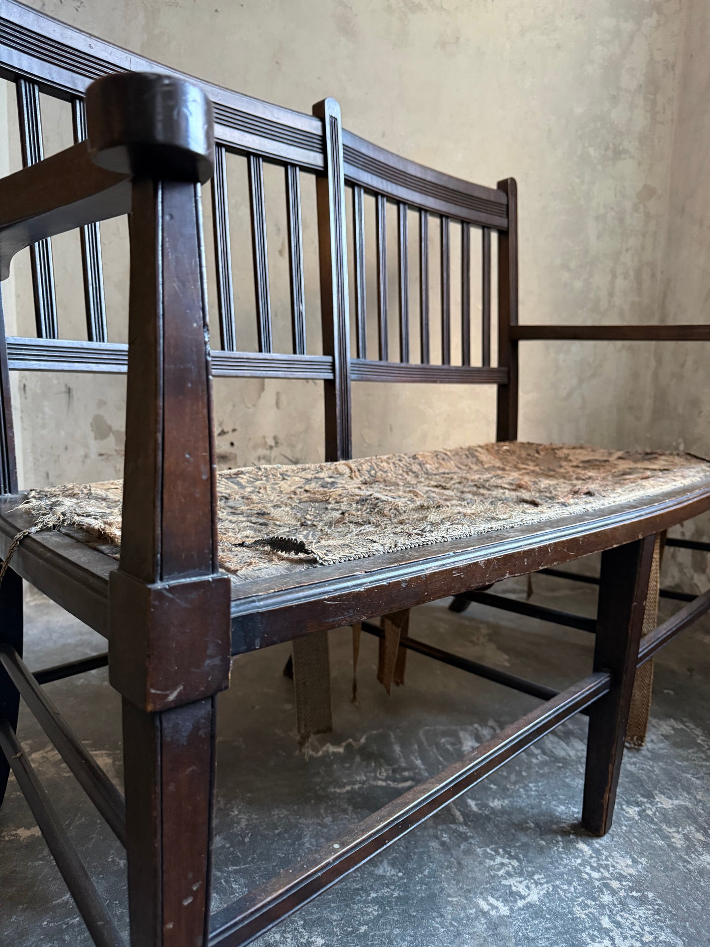 A Two Seater Hall Bench