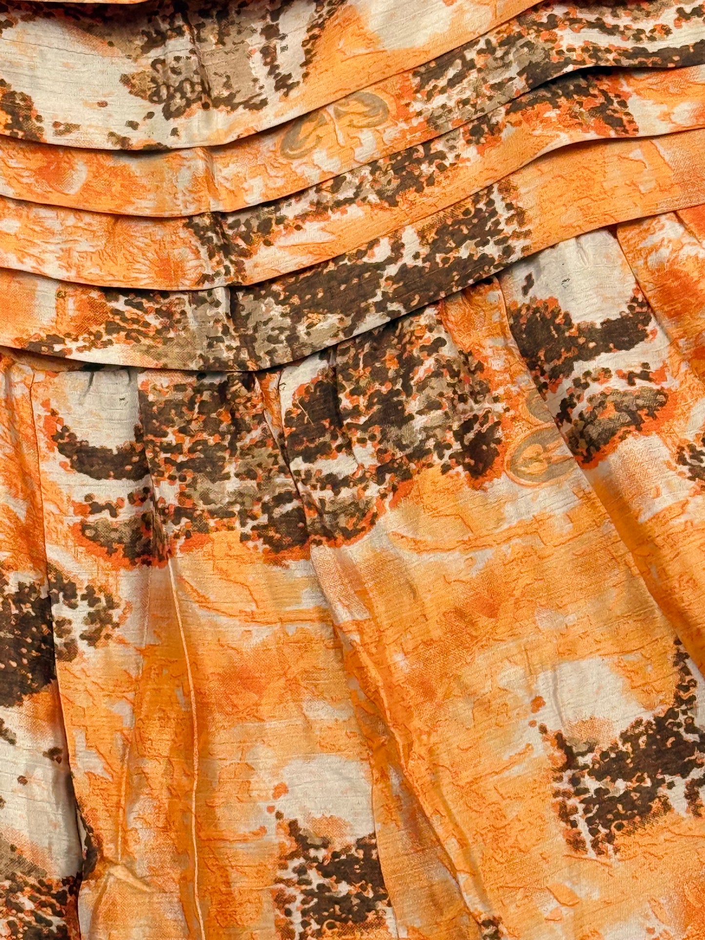 Vintage Saree Silk Pleated Skirt