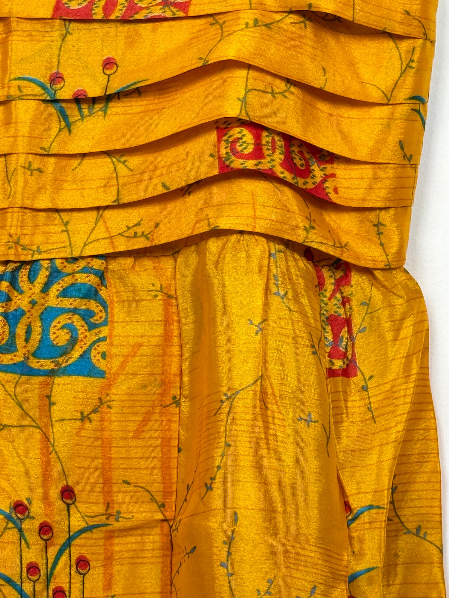 Vintage Saree Silk Pleated Skirt