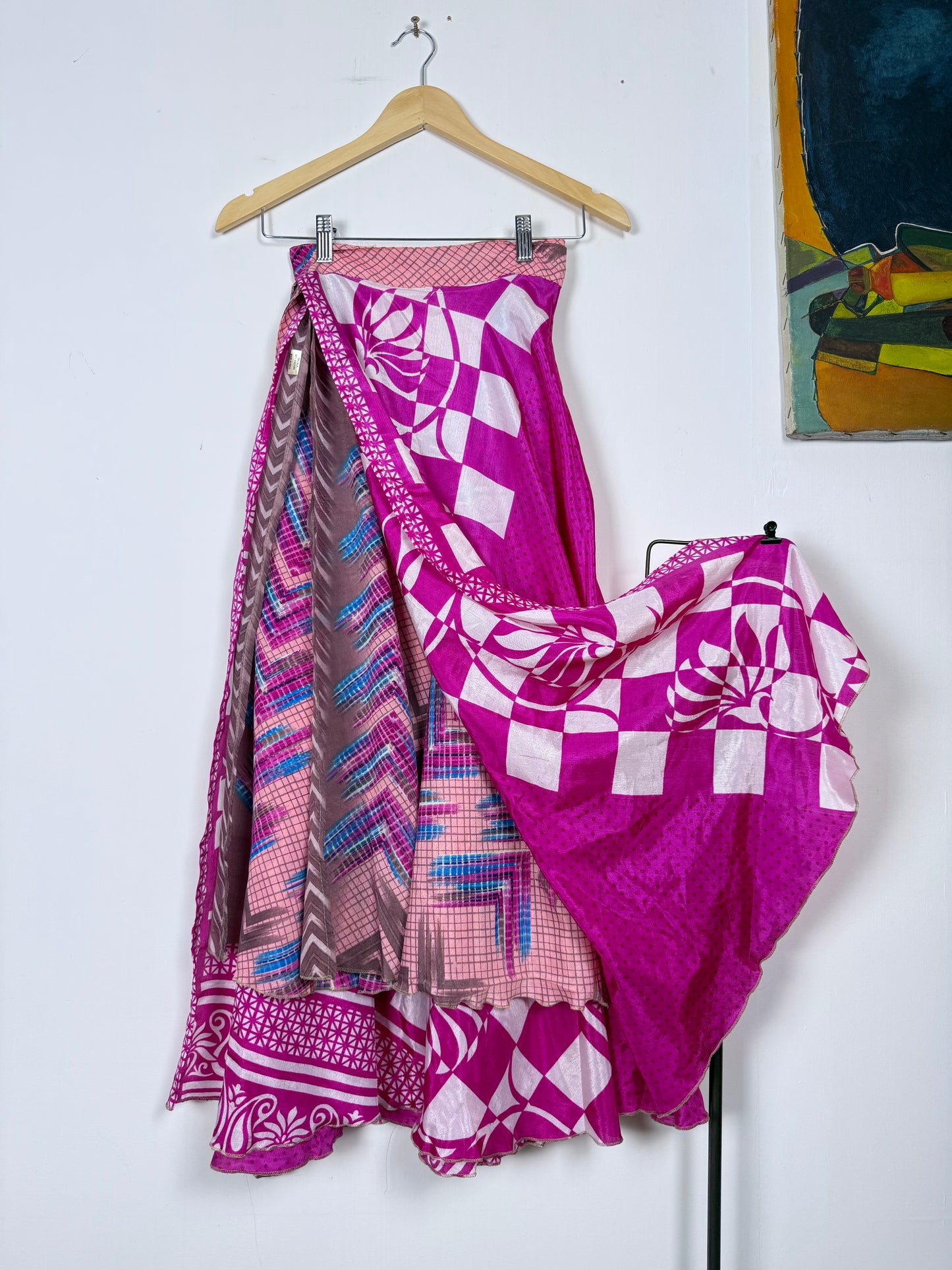Vintage Saree Silk Wrap Skirt