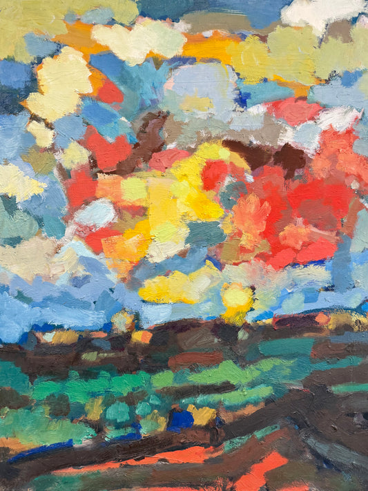 Abstract Expressionist Landscape Oil