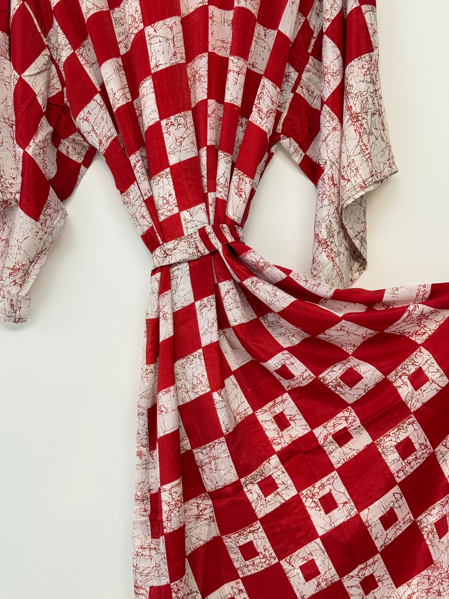 Vintage Saree Silk Kimono / Duster - Long