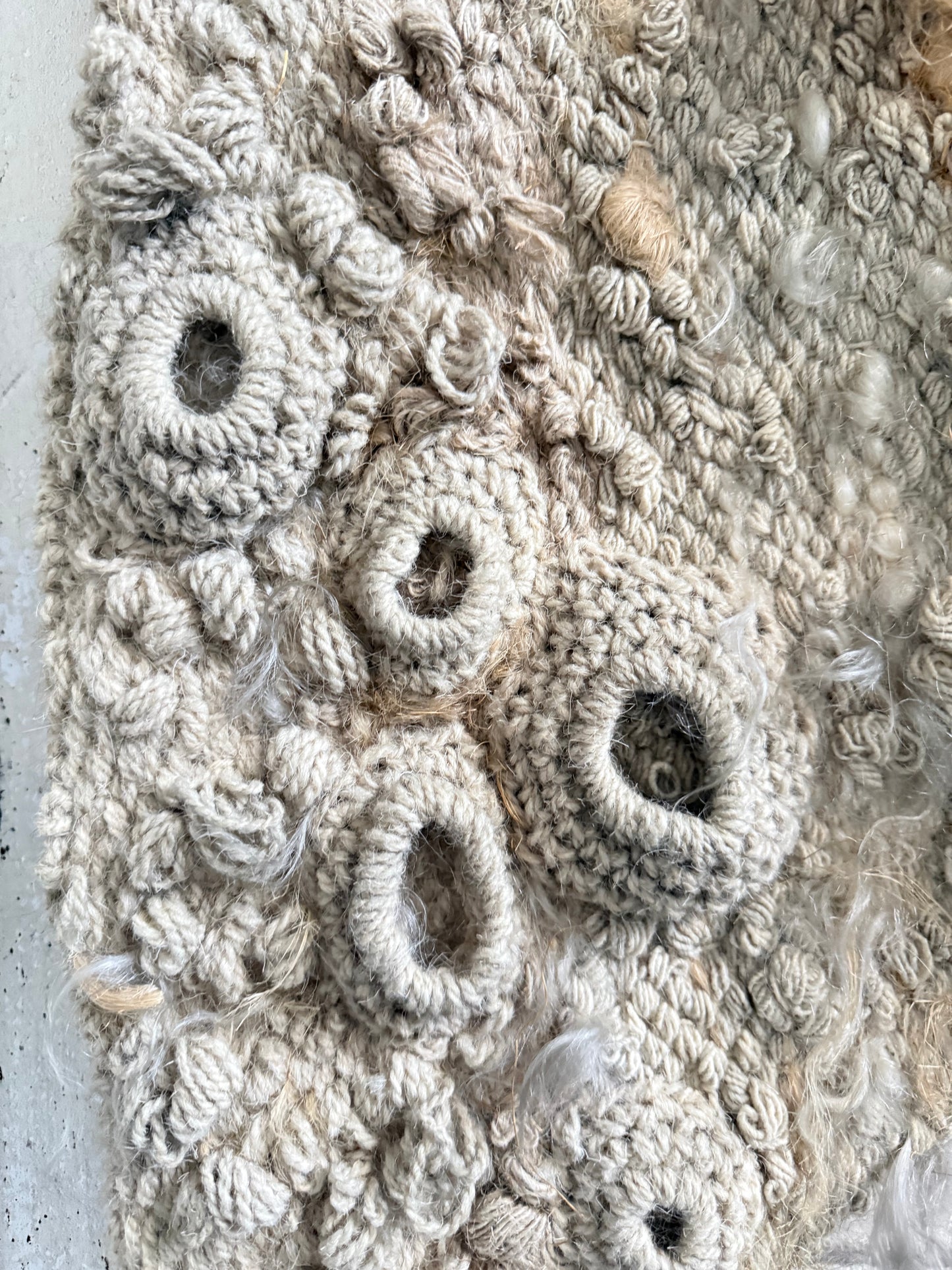 Ellen Lenvik (Oslo) 'Growth' Jute & Wool Textile Art