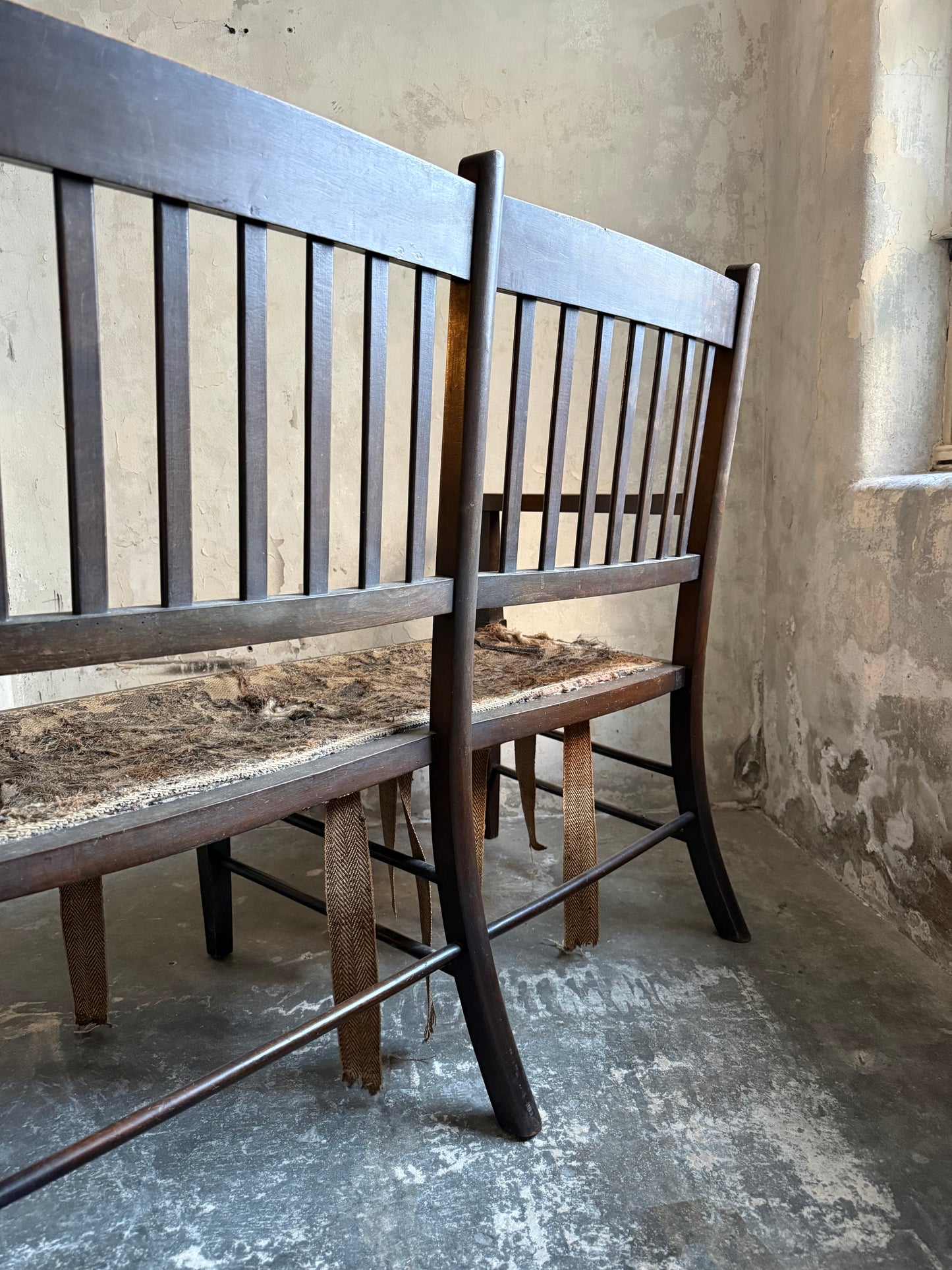 A Two Seater Hall Bench