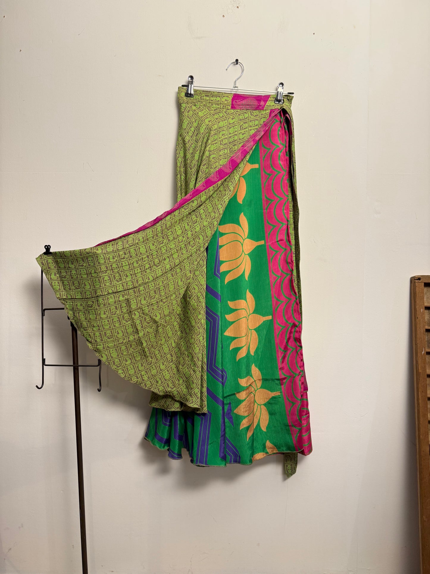 Vintage Saree Silk Wrap Skirt