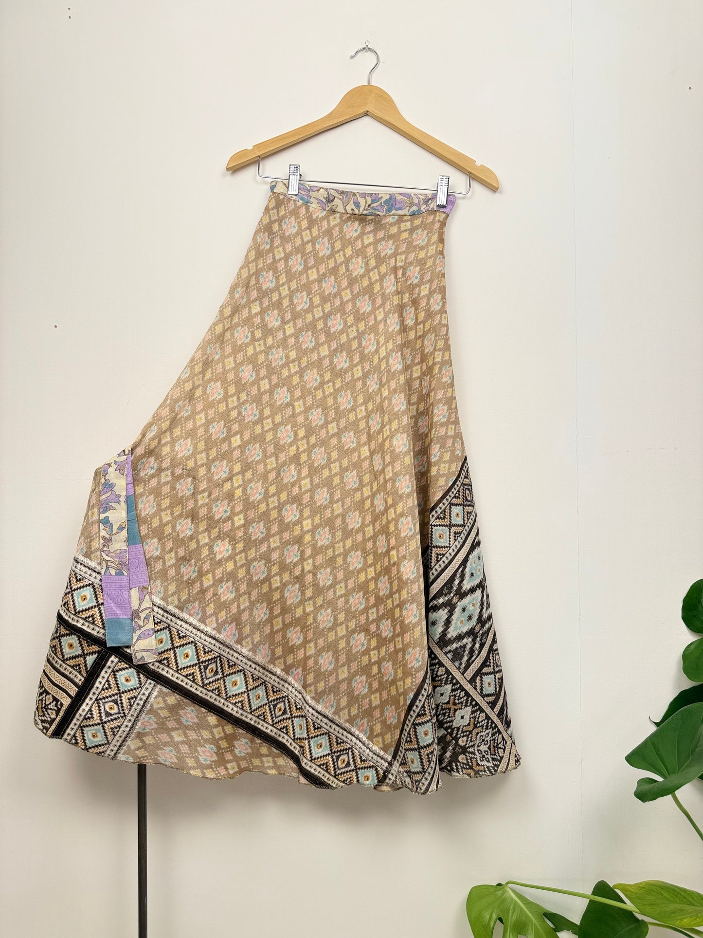 Vintage Saree Silk Wrap Skirt
